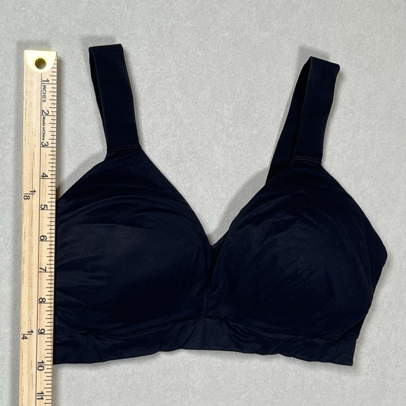 Spanx Smooth Black Wireless Pullover T-Shirt Bra Sz Large Seamless Lightly Lined - Picture 3 of 5